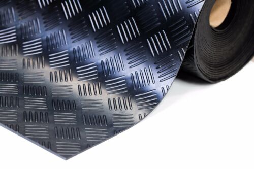 Non Slip – Black 5Bar Checker Rubber Flooring