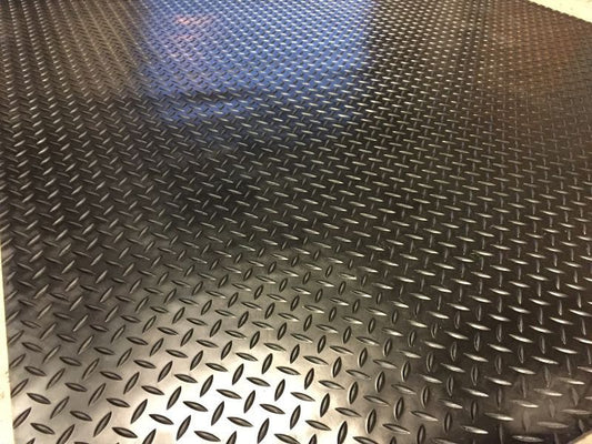 Non Slip – Black Checker Rubber Flooring