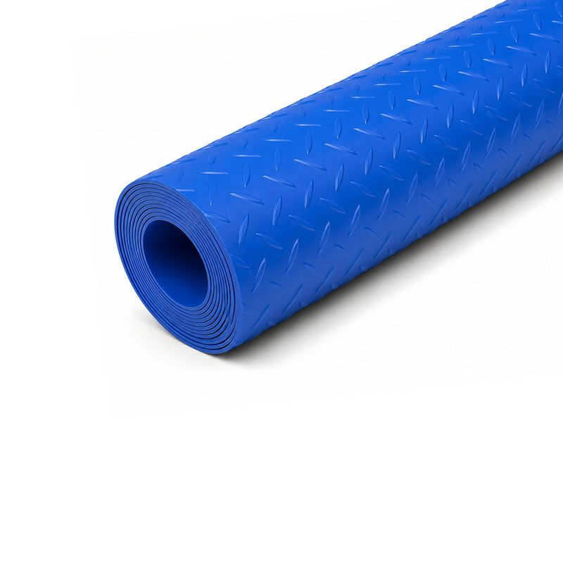PVC checkered in blue roll